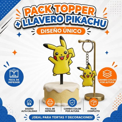 PACK TOPPER + LLAVER PIKACHU
