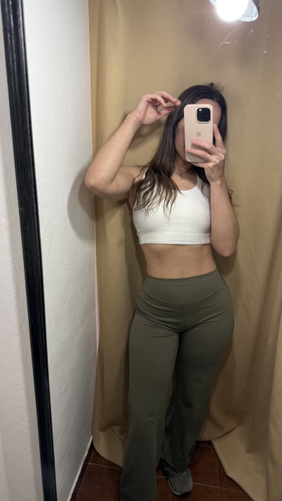 Leggins Mat verde talle 2/M