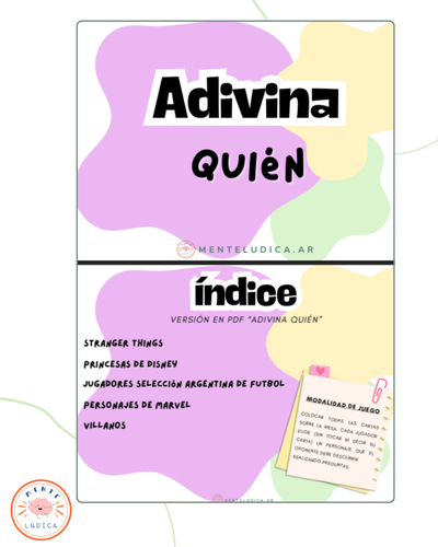 MATERIAL DIGITAL: ADIVINA QUIEN