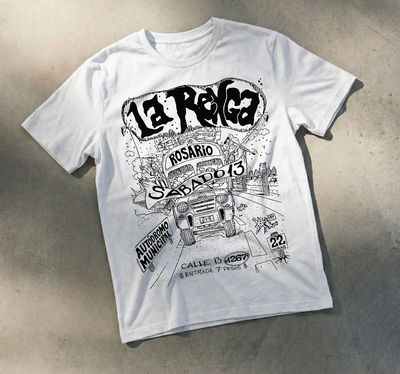 Remera Algodón 24.1 - Estampa La Renga Rosario