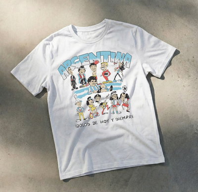 Remera Algodón 24.1 - Estampa Maradona Celeste