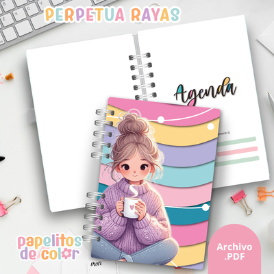 📒✨ Agenda Perpetua Rayas  ✨📒