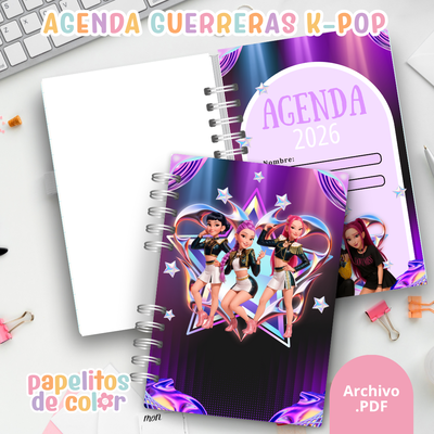 📔 Agenda Guerreras K-Pop 2026 ✨