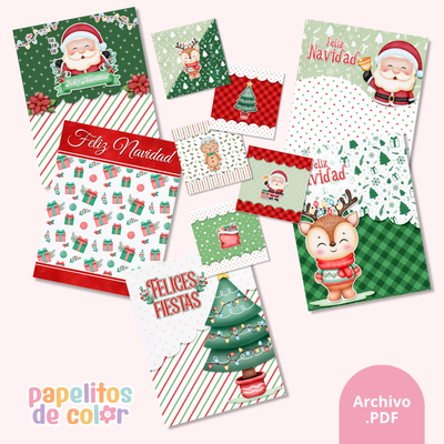 🎁 Pack de Tarjetas y Envoltorios Navideños