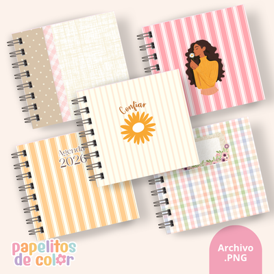 🌸 Pack de Portadas Floreadas 15 x 15 cm 🌸