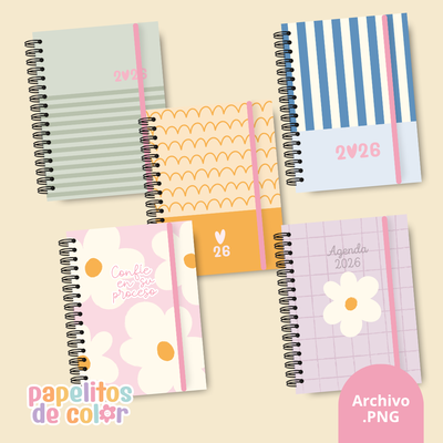 Pack 25 Portadas Agendas – Kit 7
