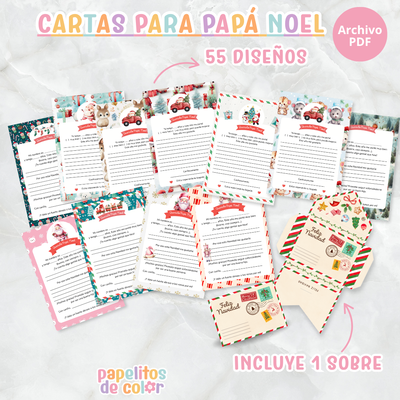 🎅 55 Cartas de Navidad + Sobre🎁✨