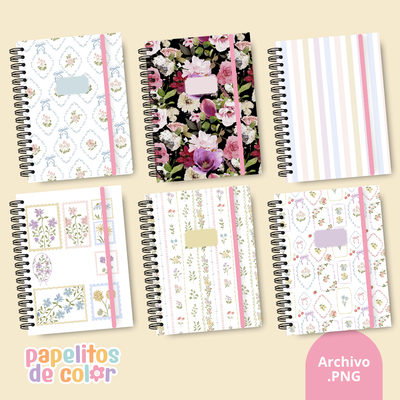 🌷Pack 29 Portadas Agendas – Kit 20✨