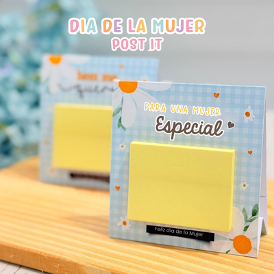🌸 Porta Post It Día de la Mujer – Kit Flower 🌸📝