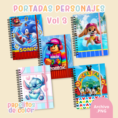 📚✨ Combo Portadas Personajes – Vol. 3 🎨💖