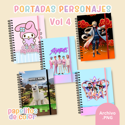 📚✨ Combo Portadas Personajes – Vol. 4 🎨💖