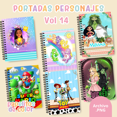 📚✨ Combo Portadas Personajes – Vol. 14 🌟🎨