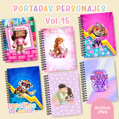 📚✨ Combo Portadas Personajes – Vol. 15 👑🎨
