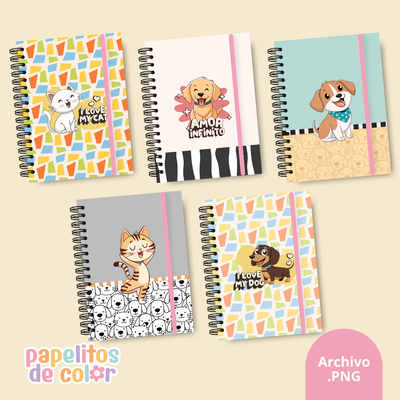 🐾 Pack de 30 Portadas - Kit 28🐶🐱