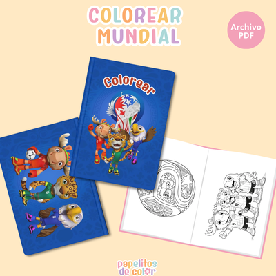 📘⚽ Librito para Pintar Mundialista 🎨🌍