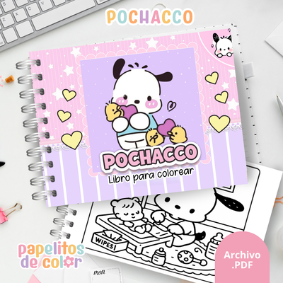 🐶🎨 Libro para Pintar de Pochacco 🖍️✨