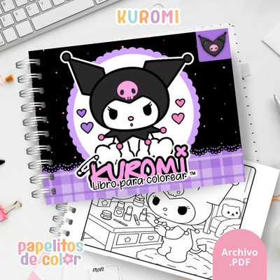 🖤🎀 Libro para Pintar Kuromi✨🖍️