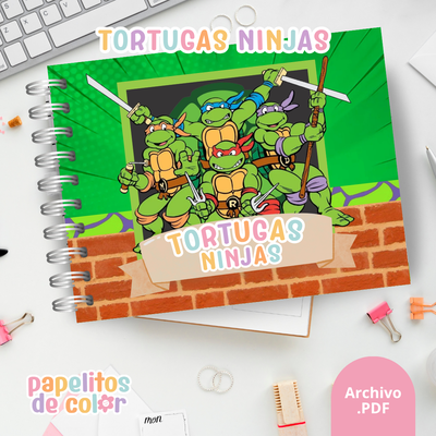 🐢🥷 Libro para pintar Tortugas Ninja 🥷🐢