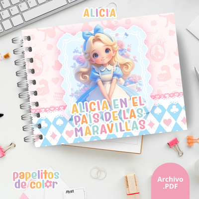 🐇🎩 Libro para pintar Alicia 🎩🐇