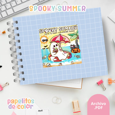 🎃 Libro para Pintar Spooky Summer☀️✨
