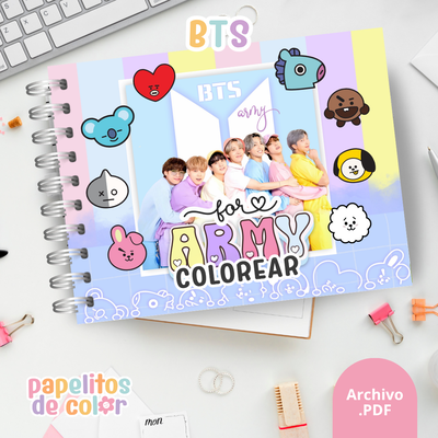 🎤✨ Libro para pintar BTS ✨🎤