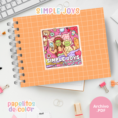 🌼 Libro para Pintar Simple Joys✨