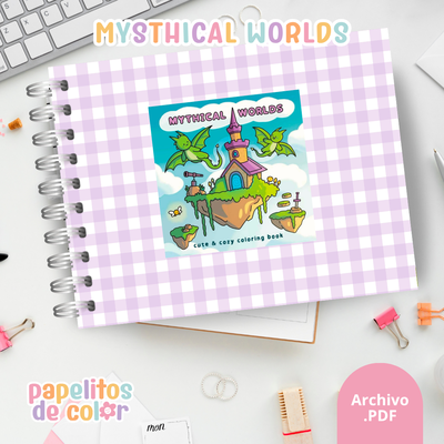 🧙‍♂️✨ Libro para pintar mystical world ✨🐉