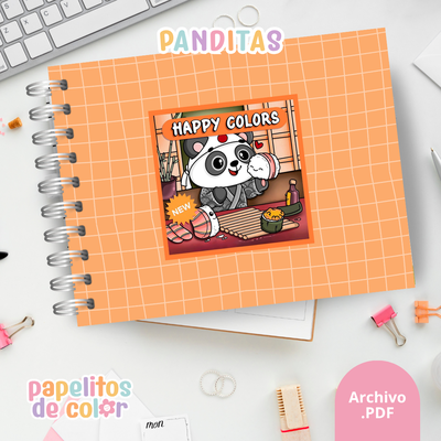 🐼 libro para Pintar Happy Colors Pandita 🌈✨