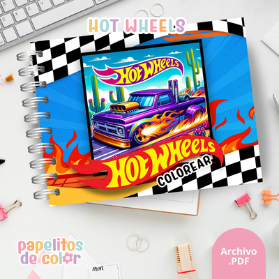 🏎️🔥 Libro para pintar Hot Wheels 🔥🏎️