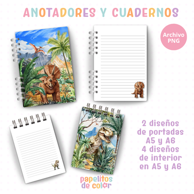 🦖📓 Cuadernos y Anotadores Dinos 📓🦖