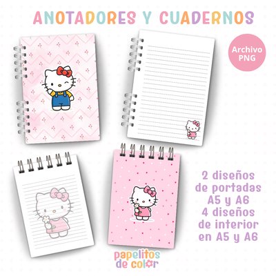 🎀📓 Cuadernos y Anotadores Kitty 2 📓🎀