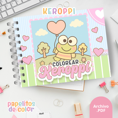 🐸✨ Libro para pintar Keroppi ✨🐸