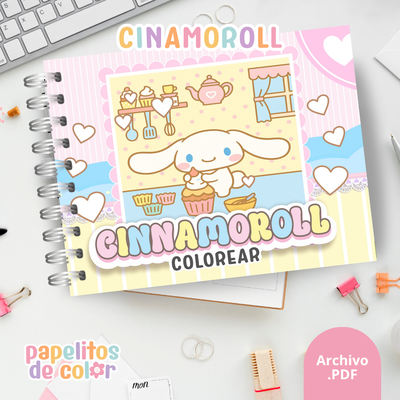 ☁️✨ Libro para pintar Cinnamoroll ✨☁️