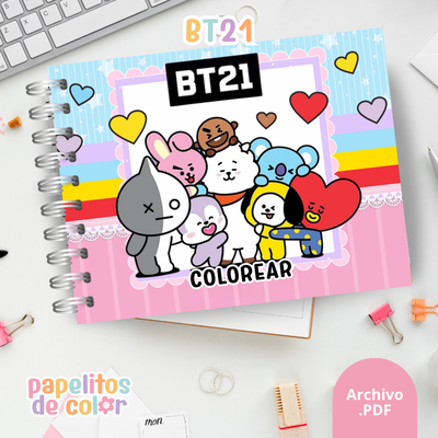 💜🌟 Libro para pintar BT21 🌟💜