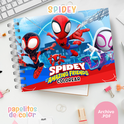 ❤️🕷️ Libro para pintar Spidey 🕷️❤️