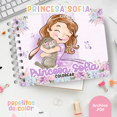 💜👑 Libro para pintar Princesita Sofía 👑💜