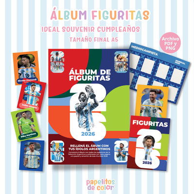 ⚽ Álbum de Figuritas Selección Argentina  🎉🇦🇷