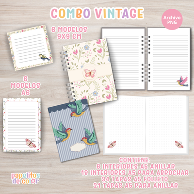 🧡✨ Combo Vintage Papelería ✨📜