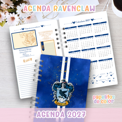 🦅✨ Agenda Ravenclaw 2027 – 2 días por hoja 📘🎨