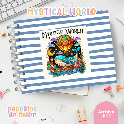 🌙✨ Libro para pintar Mystical World 🖍️🔮