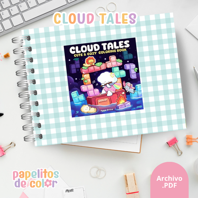 ☁️✨ Libro para pintar Cloud Tales ✨🎨