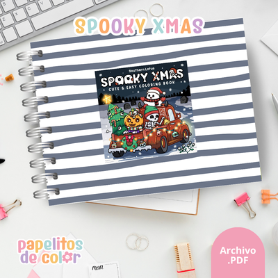 🎄👻 Libro para pintar Spooky Xmas ✨🎨