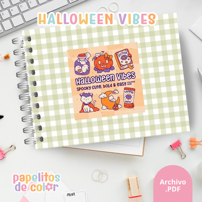 🎃🖤 Libro para pintar Halloween Vibes ✨🎨