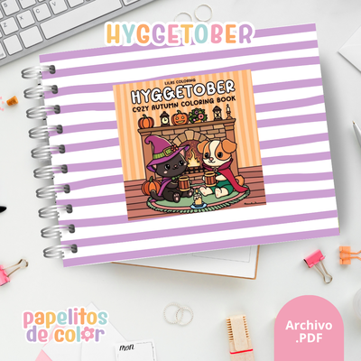 🍂🕯️ Libro para pintar Hyggetober ✨🎨