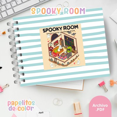 🕸️🖤 Libro para pintar Spooky Room ✨🎨