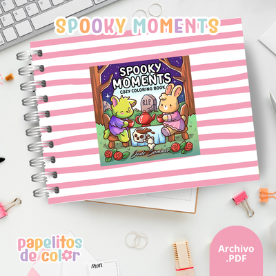 👻🖤 Libro para pintar Spooky Moments ✨🎨