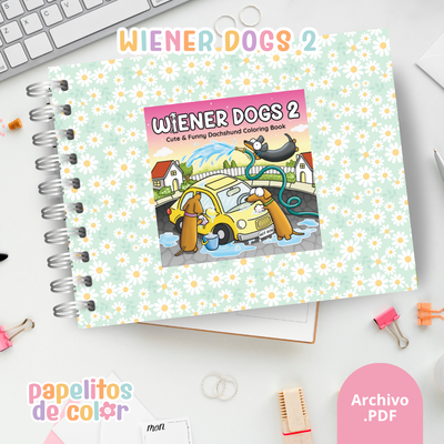 🐶🌭 Libro para Pintar Wiener Dogs 2 ✨🎨