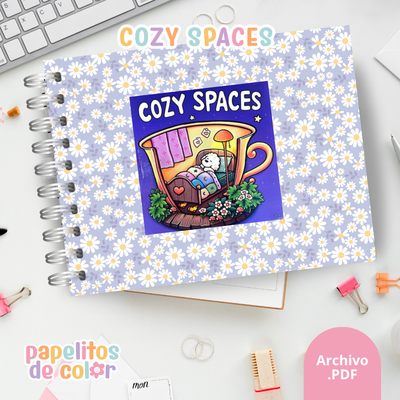 🏡☁️ Libro para Pintar Cozy Spaces ✨🎨