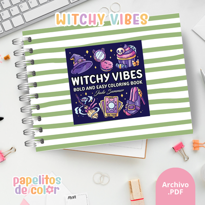 🔮🖤 Libro para pintar Witchy Vibes ✨🎨