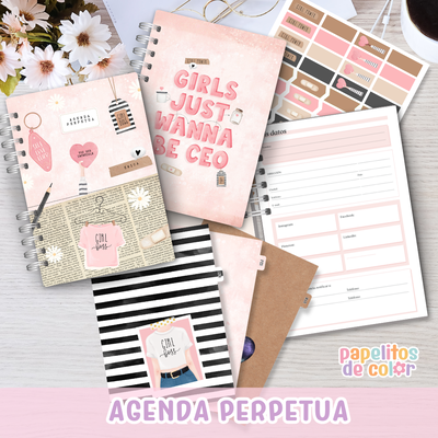 ✨🌸 Agenda Perpetua - Girl Pink  💕📖